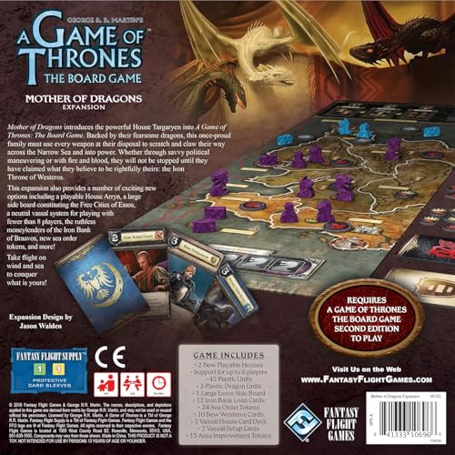 Juego de Estrategia Fantasy Flight Games Mother of Dragons Juego de Tronos para Adultos y Adolescentes