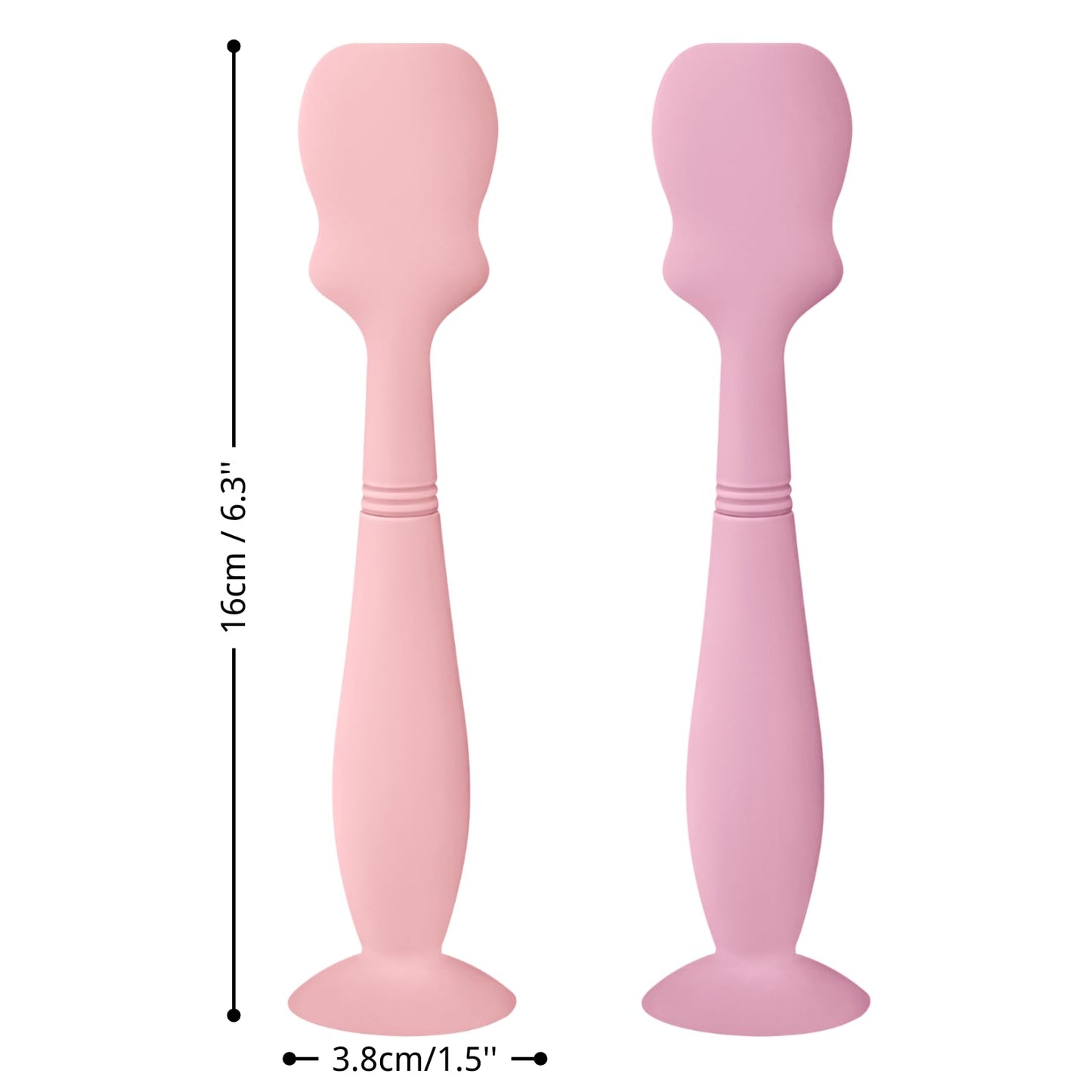 Nearbyme Paquete De 2 Cepillos Para Crema De Pañal Para Bebé, Espátula Aplicadora De Crema De Pañal, Espátula De Silicona Para Pasta De Trasero De Bebé Para Bebés, Recién Nacidos(Rosa, Lila Suave) Paq