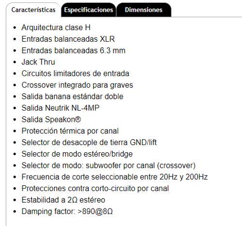 HCF-PRO-30 Amplificador de Potencia 3000 W RMS