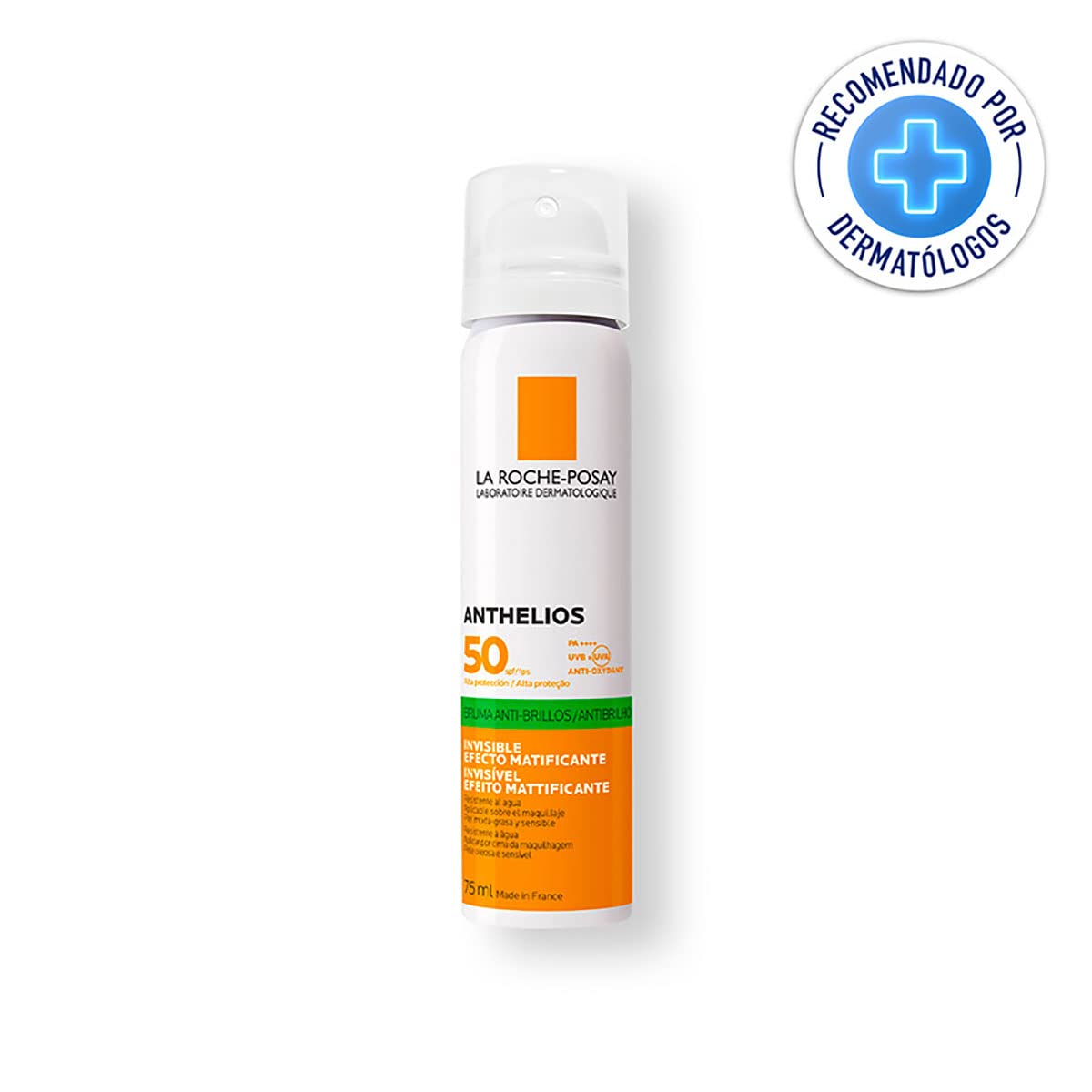 La Roche Posay Anthelios Bruma Invisible Ultraligera FPS 50+ Protector Solar Facial, 75ml + La Roche Posay Effaclar Mat Crema Facial Matificante para Piel Grasa - 1 x 40 ml