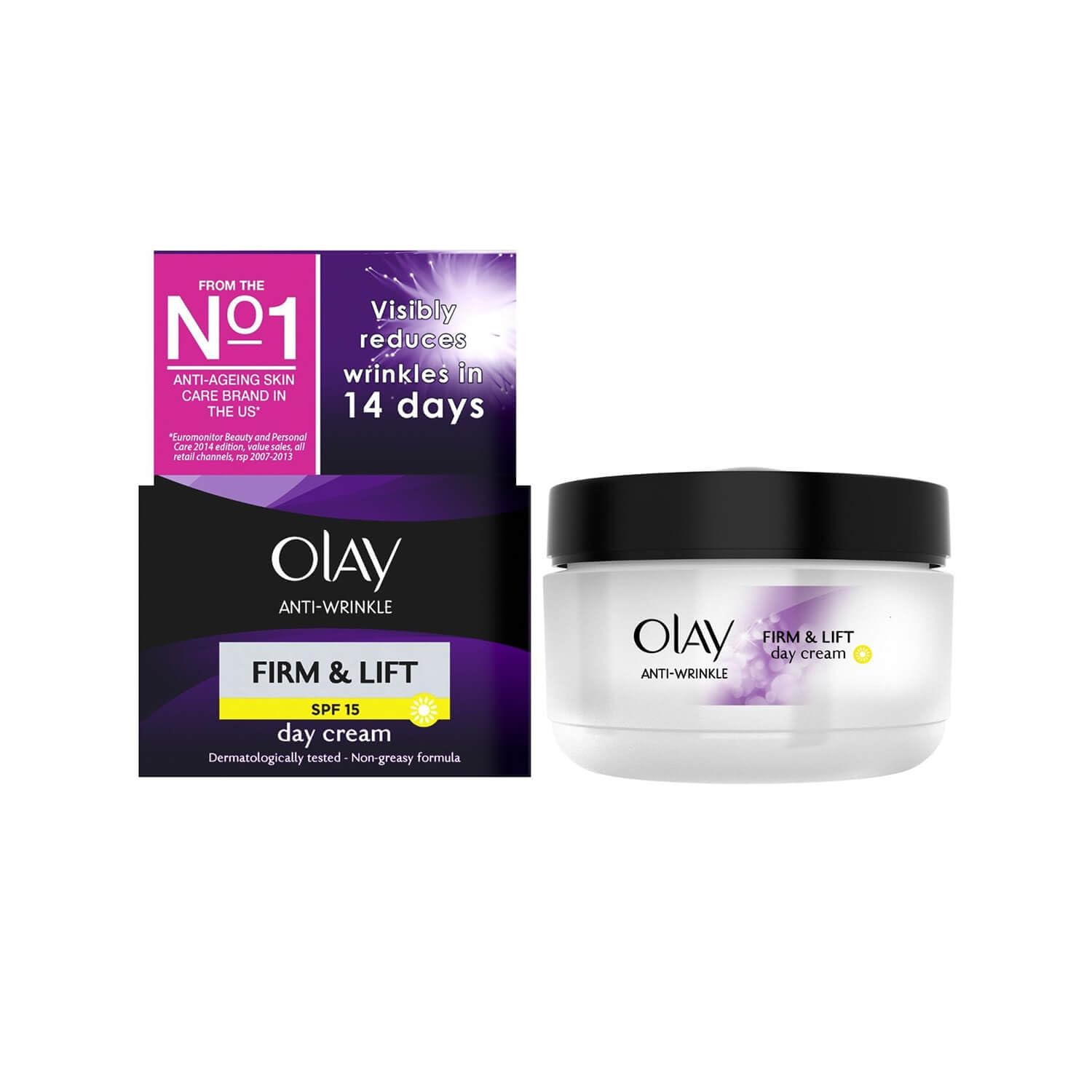 Olay Anti-Wrinkle Firm & Lift SPF 15 40+ Day Cream, 1.7 Ounce