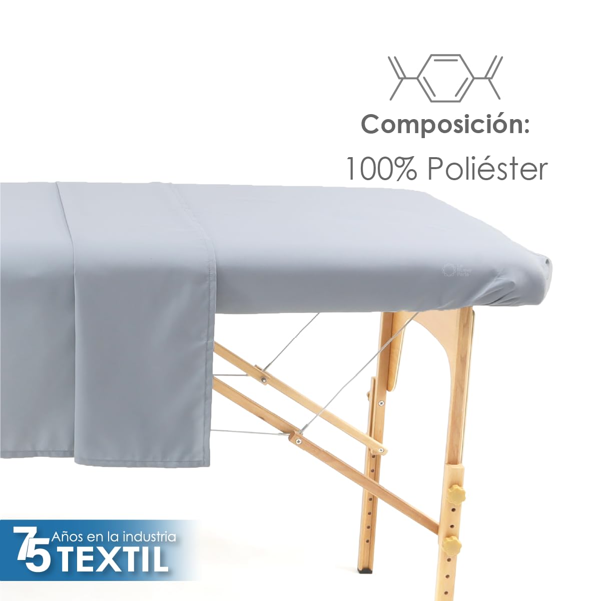 La Nueva Perla Juego Sabana Camilla Masaje Spa Exploracion Microfibra Color (Gris Perla, 1 Juego (2 Piezas))