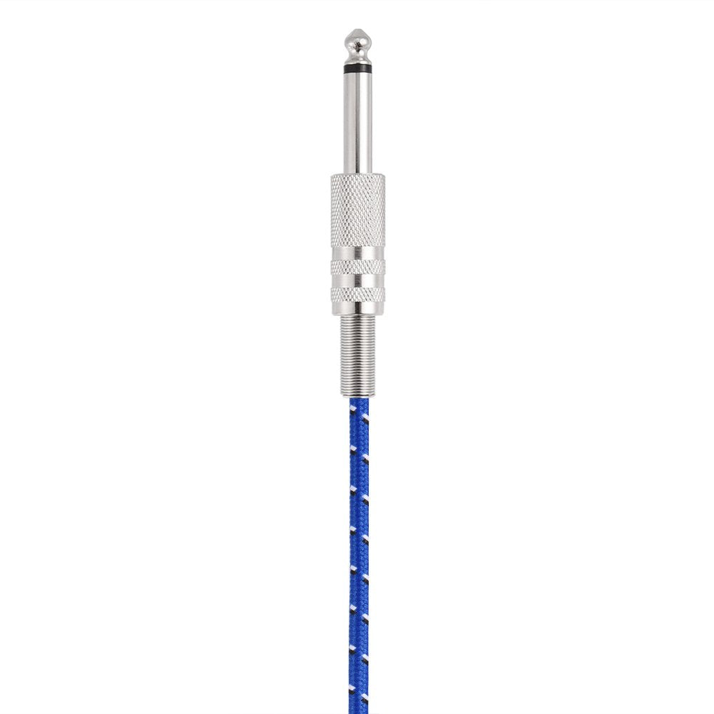 Cable de guitarra, cable de audio mono para bajos macho a macho Cable Cable de 6.35 mm Conector recto para instrumentos eléctricos (1M)