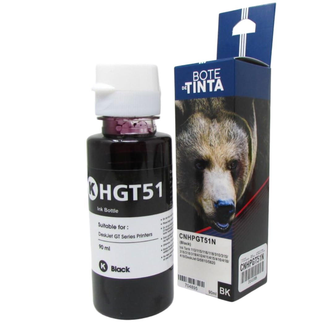 Genérico Kit de 4 tintas GT51 GT52 compatibles con GT5810 GT5820 310 410 350 450 510 550 610 720 750