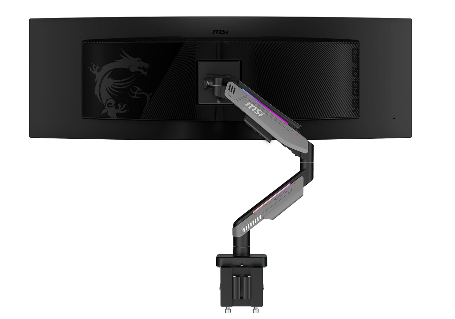 Brazo de Soporte para Monitor MSI MPG MT201R RGB Premium Negro Ajustable Compatible con VESA para Pantallas de 17 a 49 Pulgadas