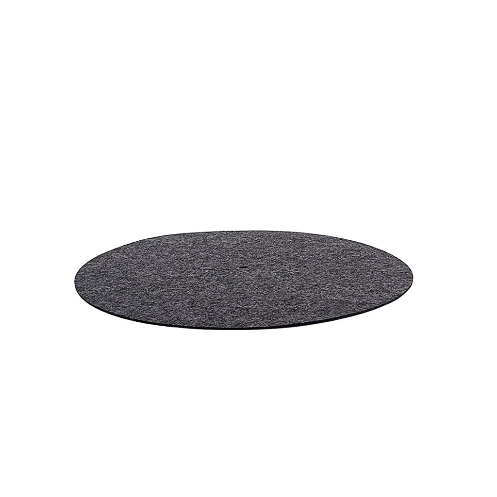 Alnicov Alfombrilla para tocadiscos de fieltro antiestático de 2 mm de grosor Alfombrilla antivibración Alfombrilla de audiófilo para tocadiscos de vinilo LP Gris