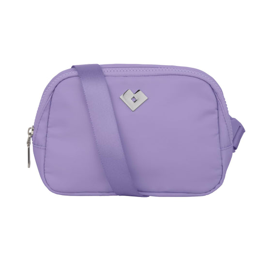 LuckyLy Cangurera para Mujer Deportiva y de Viaje, Bolsa Crossbody y Bandolera tipo Riñonera, Ligera, Repelente al Agua y con Múltiples Compartimentos, Regalos para Mujer y Mamá – Modelo Mina, Lila