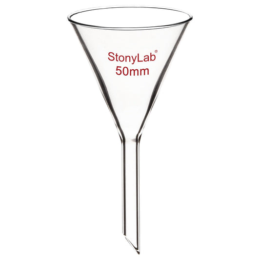 Embudo de Vidrio stonylab Transparente Tallo Corto 50 mm