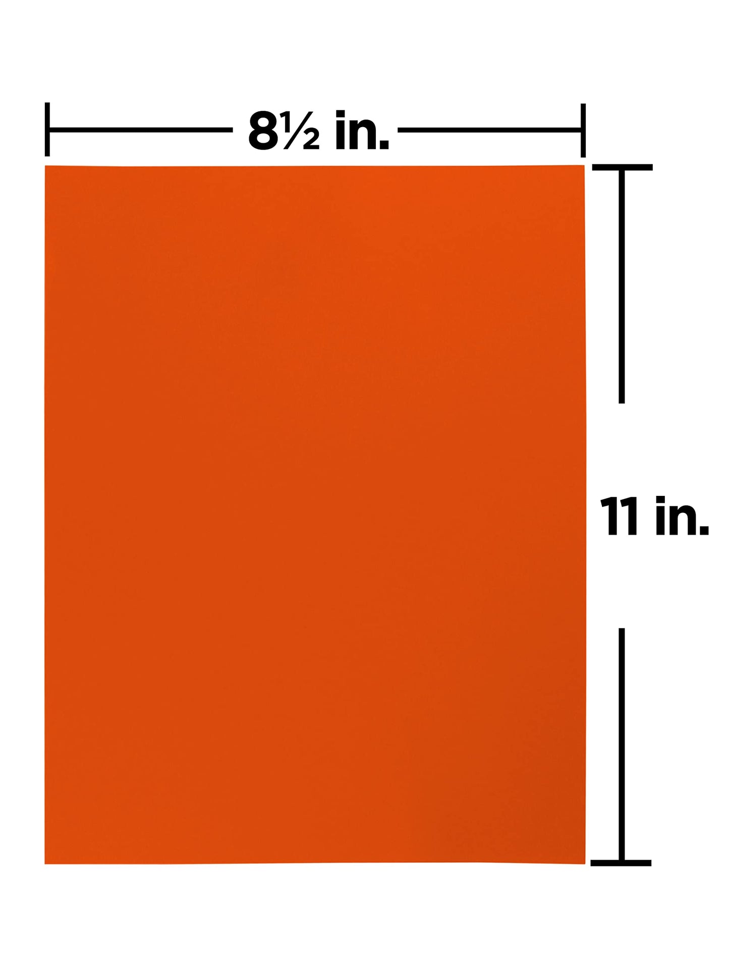 JAM PAPER Papel de color de 25 libras, 90 g/m², 8,5 x 11 pulgadas, reciclado naranja, 50 hojas por paquete