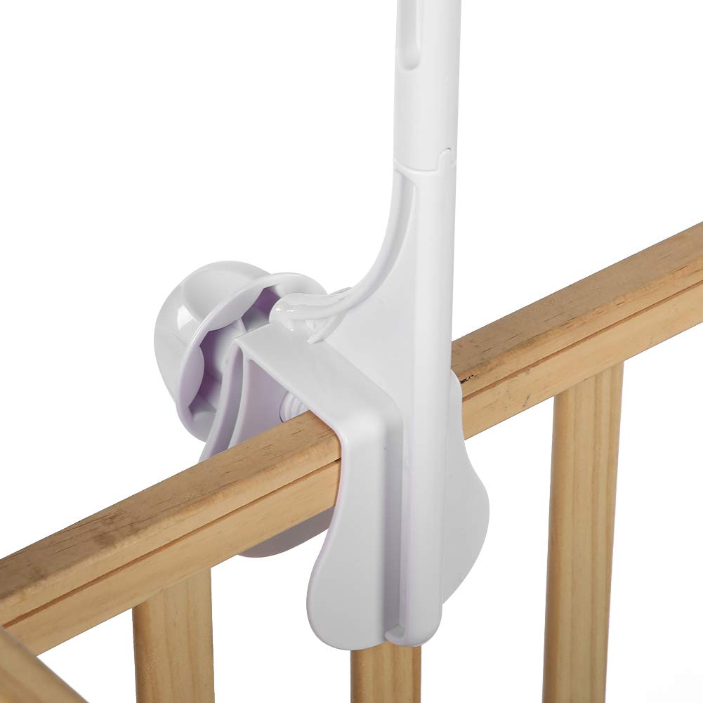 Brazo Móvil para Cuna de bebé de 61 Cm/24 Pulgadas, Brazo Móvil para Cuna, Colgador de Cuna Móvil para Cuna Niña (Blanco)