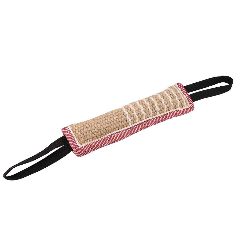 Juguetes Interactivos A Sixx Beige con 2 Manijas y Almohada para Mordeduras de Perro para Perros Grandes y Medianos
