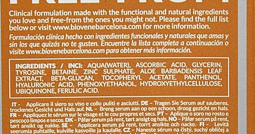 BIOVENE Biov?ne Vitamina C 27% Suero para cara, soporta una piel radiante y más joven, características calmantes, iluminadoras y reafirmantes, puede reducir las líneas finas (paquete de 1)