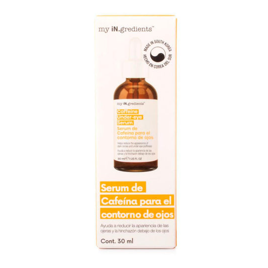 MY INGREDIENTS, Sérum de Cafeína, para el Área Debajo de los Ojos, Reduce Ojeras, e Inflamación, 30 ml
