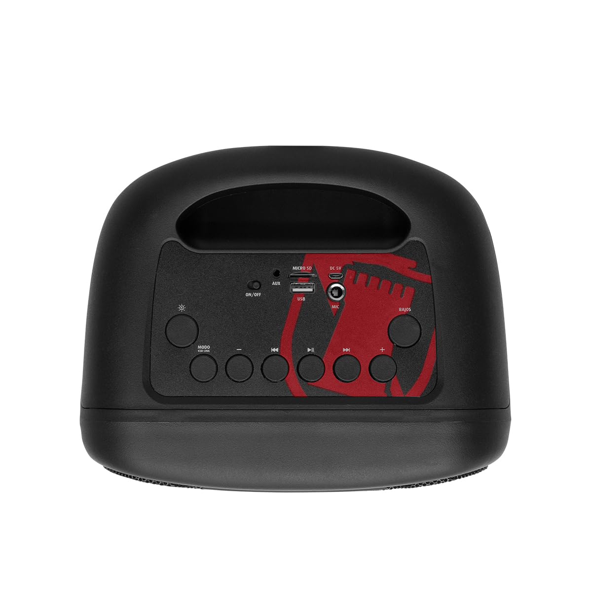 Kaiser Bocina Bluetooth 8 de Pulgadas Recargable con micrófono, Potencia de 6200w Pmpo 10W RMS con tecnología KSR-Link con Funciones Luz Flame KSW-7007