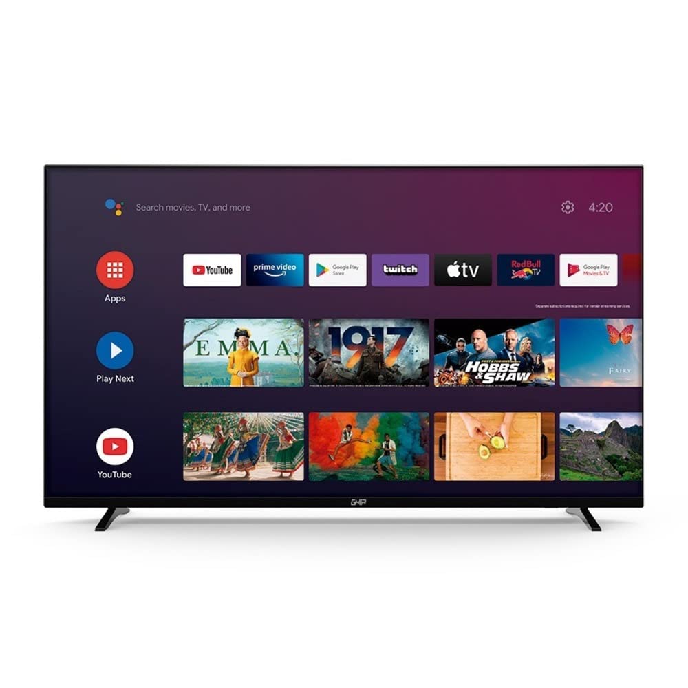 GHIA Pantalla Smart TV G40ATV22. 40" Pulgadas, Android TV Certificado, Full HD 60Hz, 2 HDMI/2 USB/RCA
