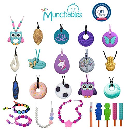 Collar Sensory Chew Munchables Dorado Hasma para Adultos, Adolescentes y Niños