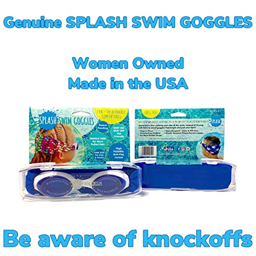 Goggles Natación Splash Place Pastel Swirl con Correa de Tela para Niños y Adultos