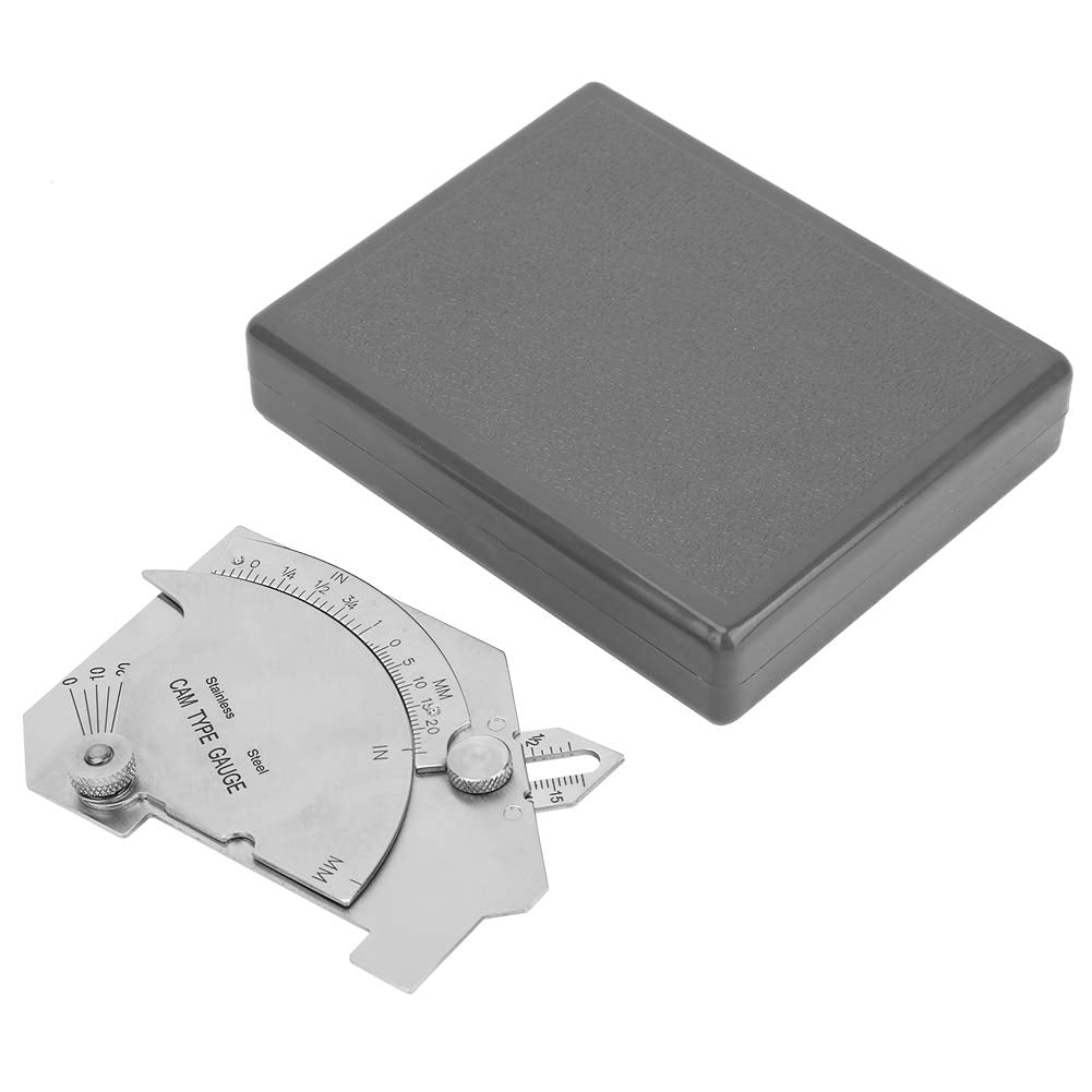 Medidor de Filete de Soldadura MG-8 Bridge CAM Acero Inoxidable Imperial Metric con Caja para Medición de Soldadura