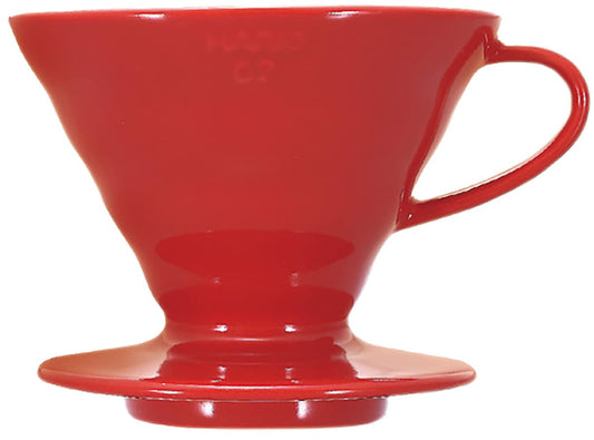 Hario VDCR-02R V60 02 - Gotero de café de cerámica rojo para 1-4 tazas