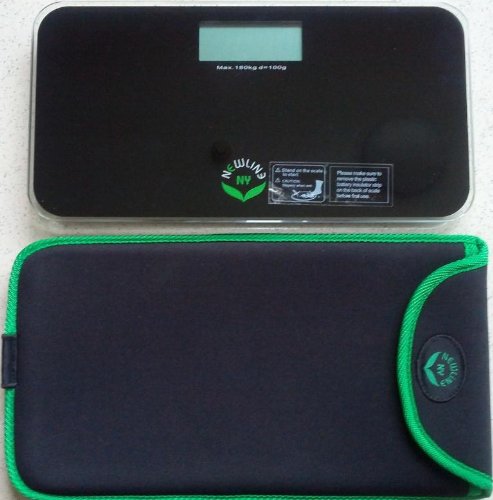 Báscula de Baño Mini NewlineNY blanca negra verde roja con Estuche para Viaje