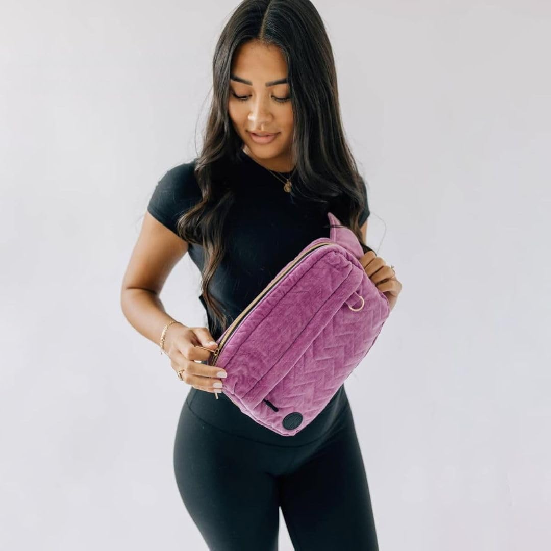 Tushbaby "The Pack" Pañalera Cruzada y Cangurera Organizadora | Bolso de Cintura para Mamás y Papás con Portabiberón Oculto | Múltiples Bolsillos, Correa Ajustable y Material Resistente al Agua