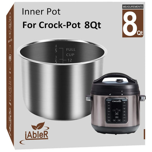 Interior Original para Crock de 8 Cuartos de Galón - Olla de Repuesto de Acero Inoxidable para Presión XL - Accesorios