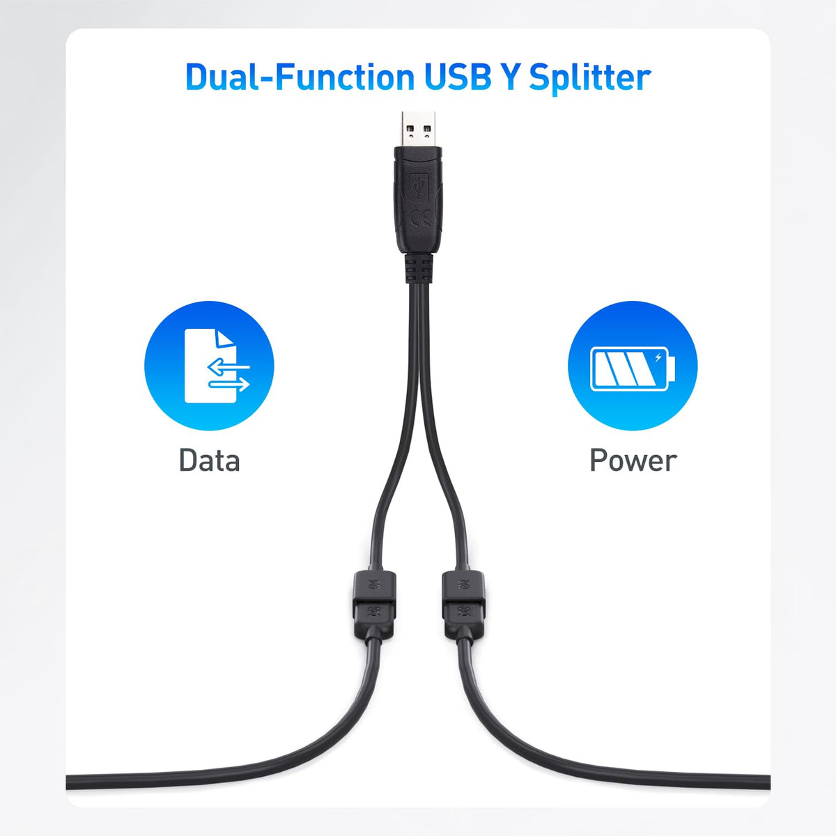 Divisor USB Cable Matters Negro 1 en 2 de 1 Pie
