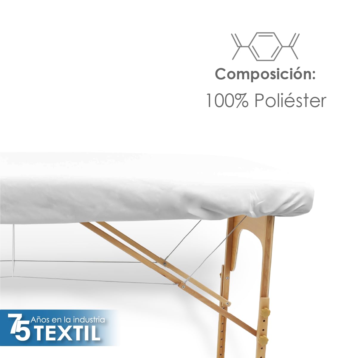 La Nueva Perla Juego Sabana Camilla Masaje Spa Exploracion Microfibra Color (Blanco, 1 Juego (2 Piezas))