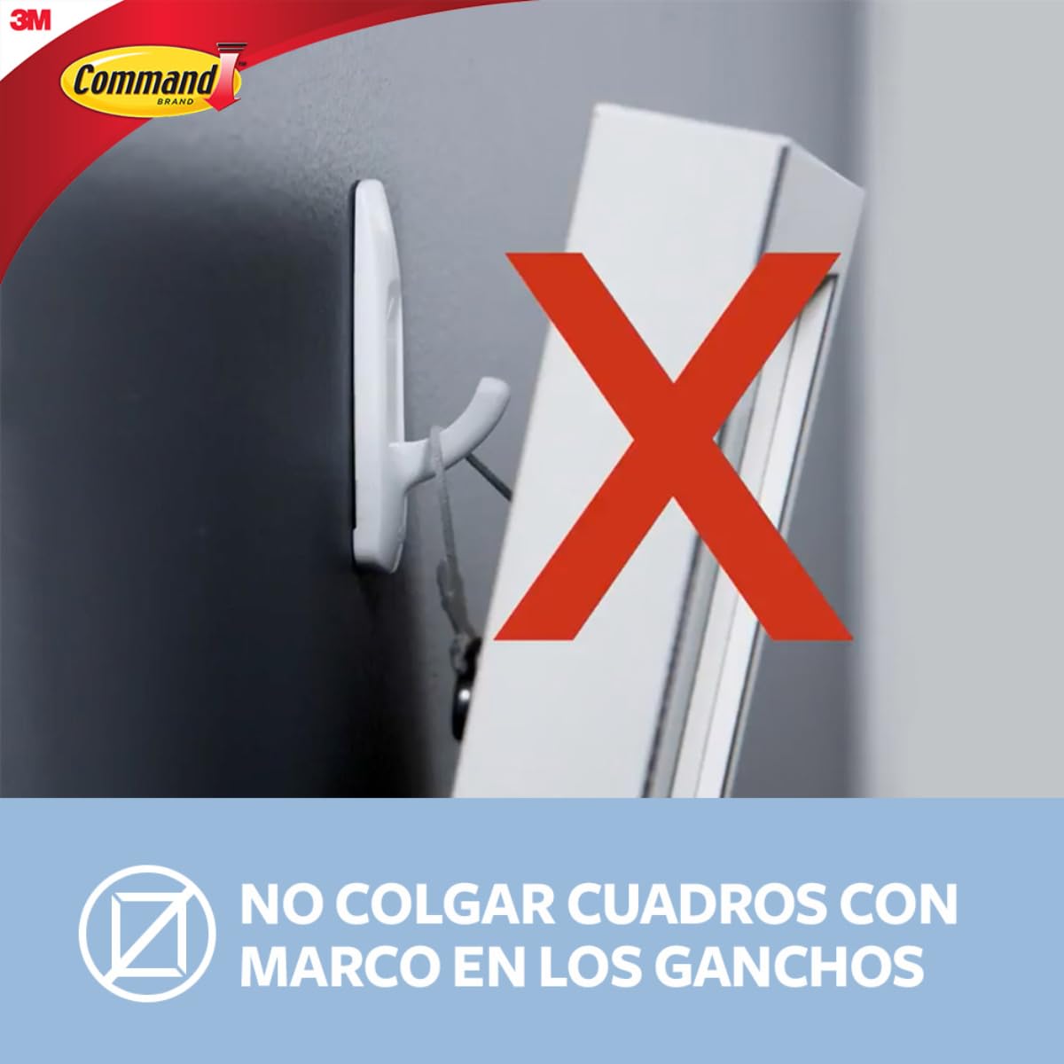 Command 3M Gancho Adhesivo sin dañar la superficie, Uso Interior, Mini, Transparente, 18 piezas, Resiste hasta 225gr.