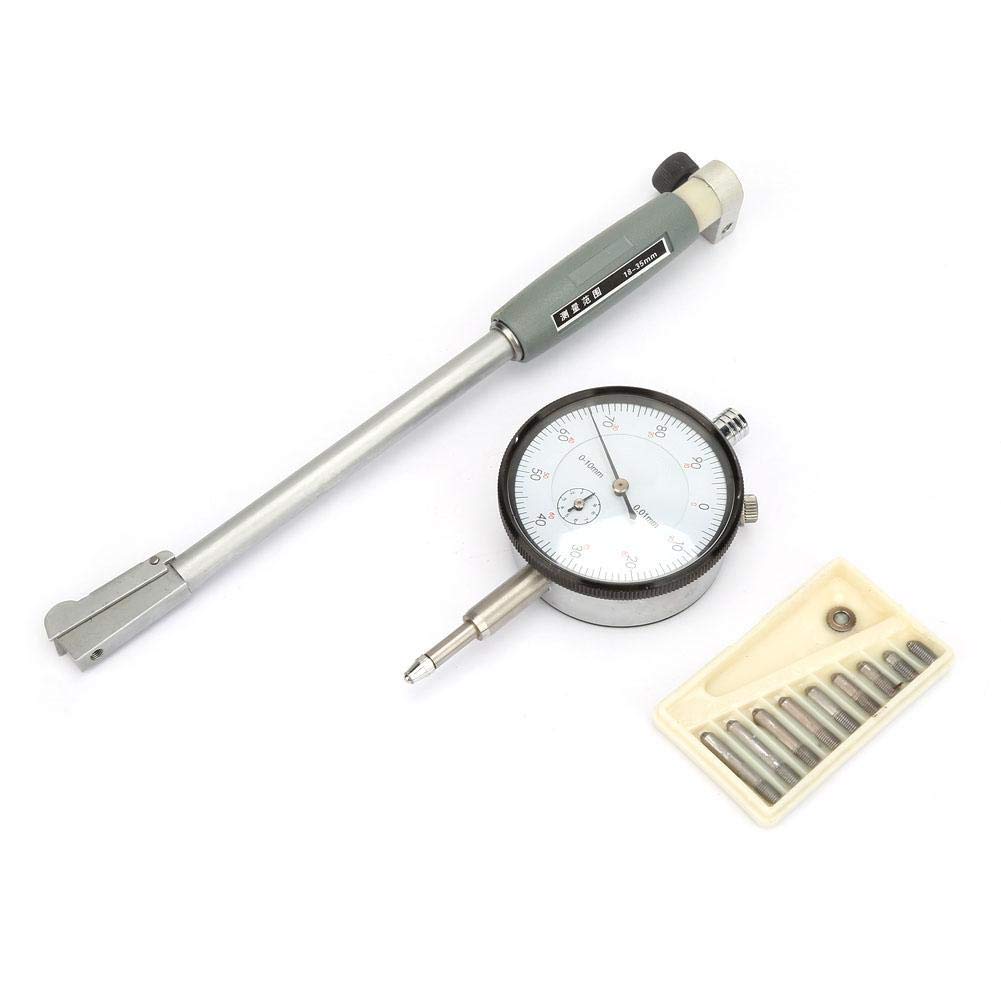 Jectse Dial Bore Gauge, Escala de diámetro Interno de 50-160 mm 18-35 mm 0.01 mm con un Buen Puente de protección guía, para medir Las Dimensiones internas de Las Piezas por método comparativo