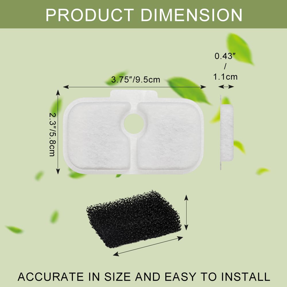 Filtros de Fuente de Agua PETLIBRO Blanca Compatibles para Mascotas 40 Unidades