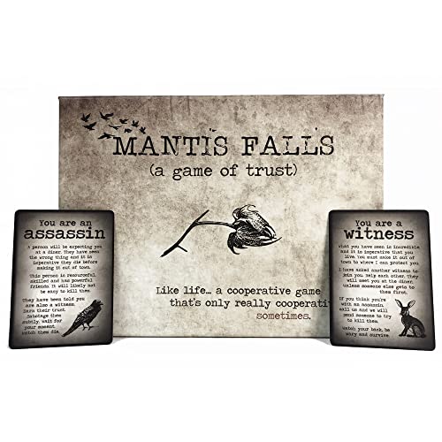 Mantis Falls - Juego de cartas de estrategia de traidor oculto para 2 a 3 jugadores | Juego de aventuras cooperativas para adultos y adolescentes | A partir de 14 años | Tiempo de juego de 60 a 90