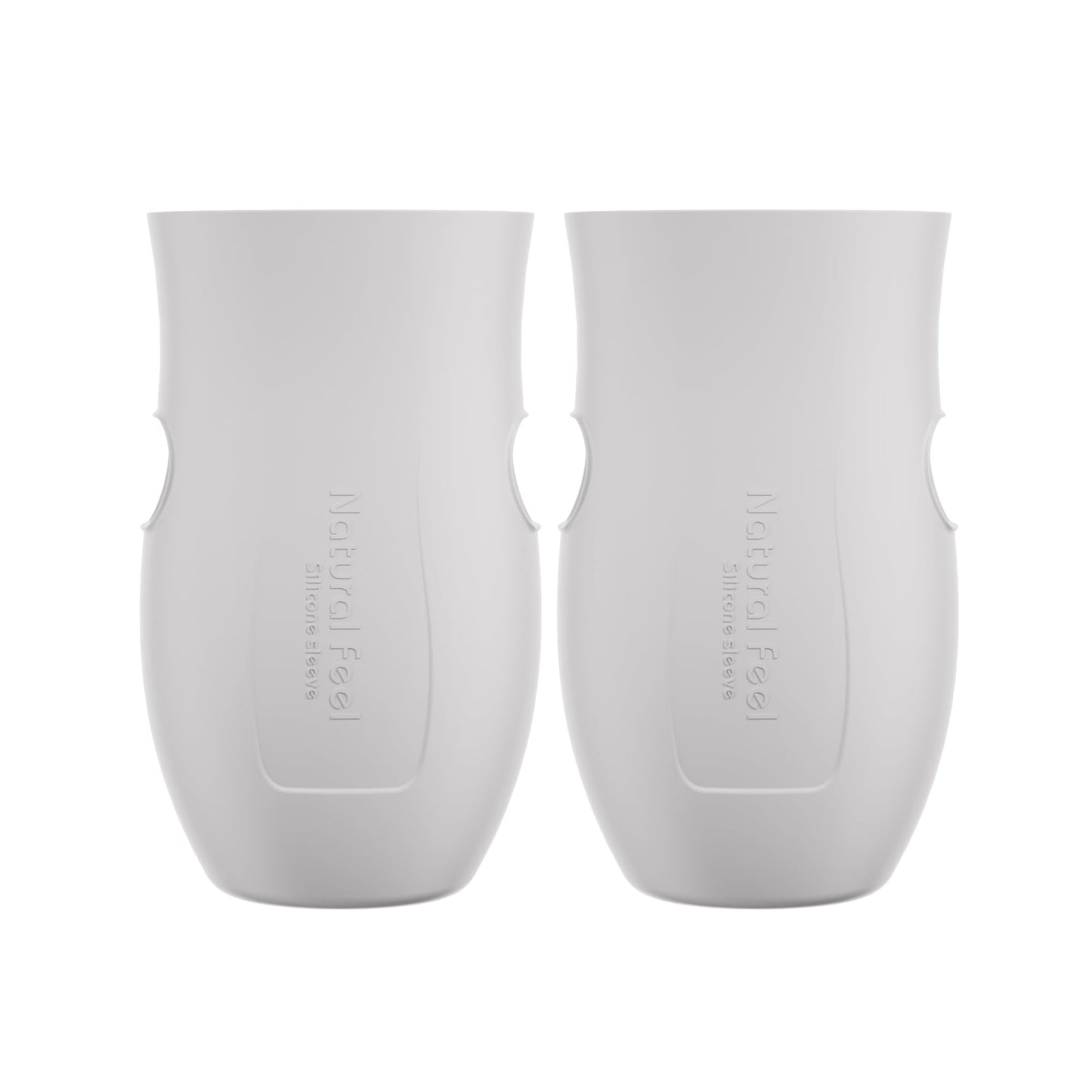 Gulicola Fundas de silicona para biberones de vidrio, blancas, 237 ml (8 oz) - Paquete de 2