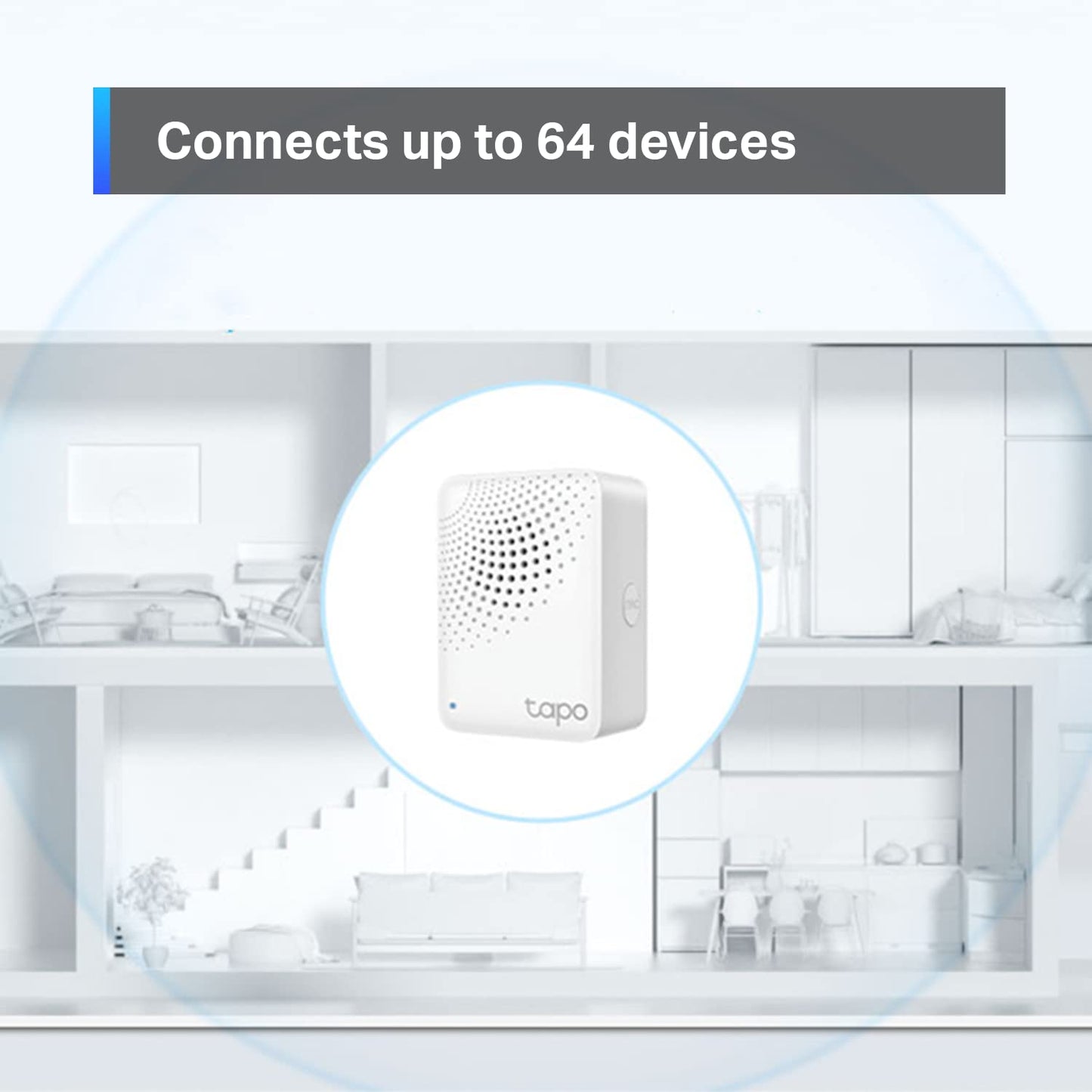 TP-Link Tapo H100 Hub & Chime, Blanco