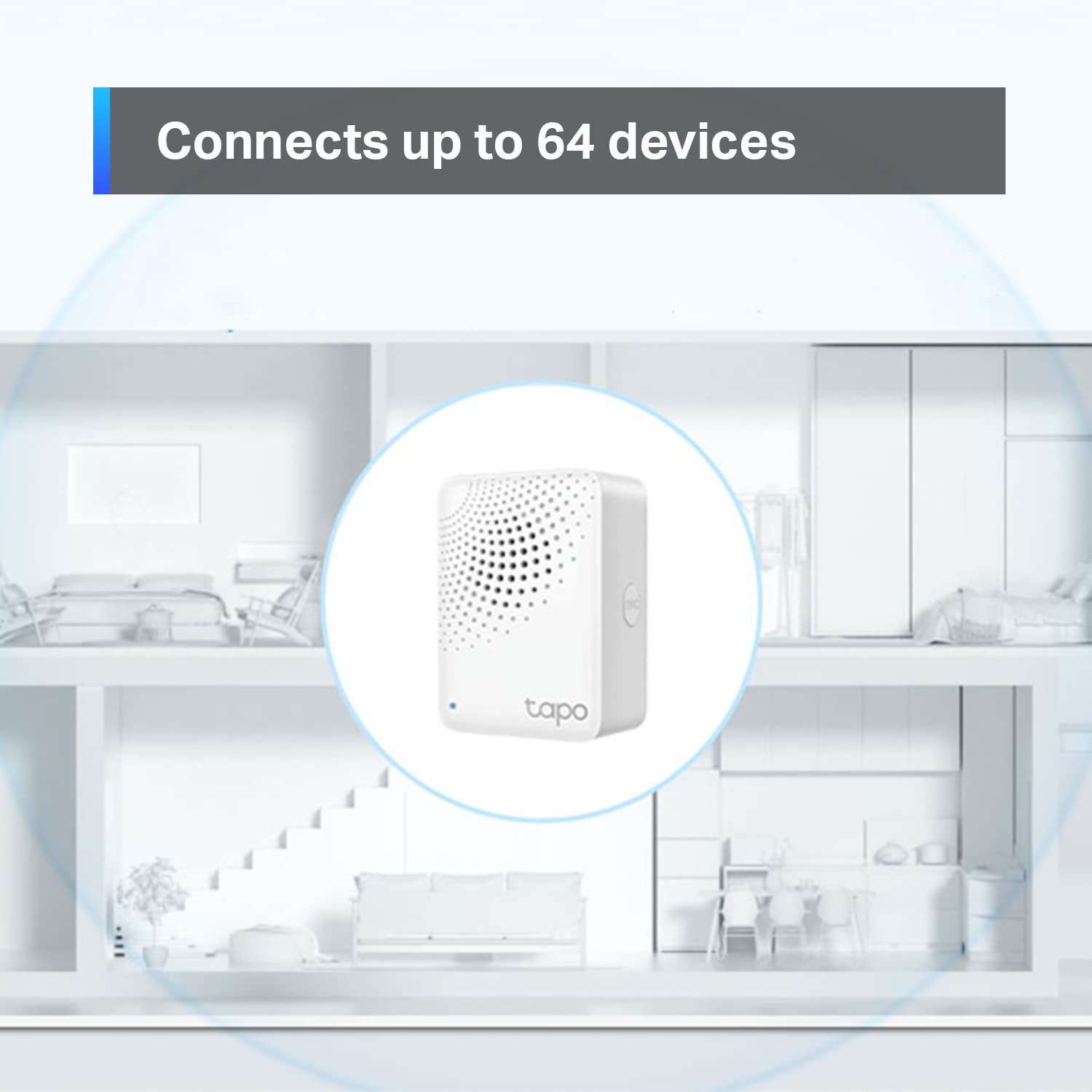 TP-Link Tapo H100 Hub & Chime, Blanco