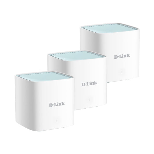 D-Link Eagle Pro AI Mesh WiFi 6 Router System (Paquete de 3) - Paquete múltiple para Red inalámbrica Inteligente de Internet, Compatible con Alexa y Google, AX1500 (M15/3)