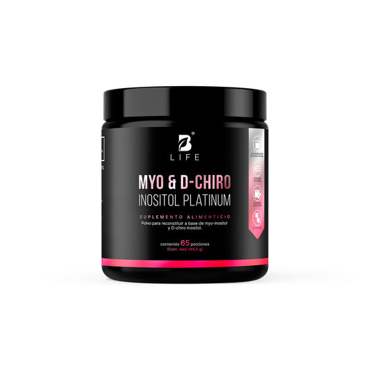 B Life Myo y D-Chiro Inositol | 65 Porciones | Mezcla de 40:1 | Myo & D-Chiro Inositol Platinum 266.5 Gramos.