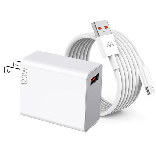 Kammoy Cargador 120W para Xiaomi Carga Rapida Turbo con 6A Cable USB C 1M para Xiaomi 15 14 13 12 14t 13t 12t 12s Pro Lite Redmi Note k80 K70 K60 K50 12 11 Pro Plus Black Shark 4 5 Poco F4