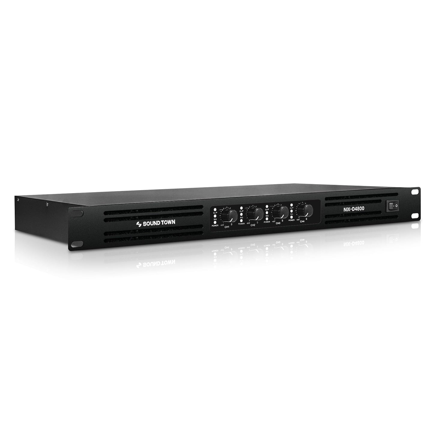 Amplificador de Potencia Sound Town 4 Canales Class-D 720W RMS 4 Ohmios