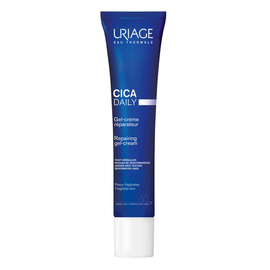 Uriage Cica-Daily Gel-Crema Reparador con Centella Asiática, Ácido Hialurónico y Cobre-Zinc - Regenera, Protege y Restaura la Piel - Sin perfume - 96% Ingredientes de Origen Natural - 50ml