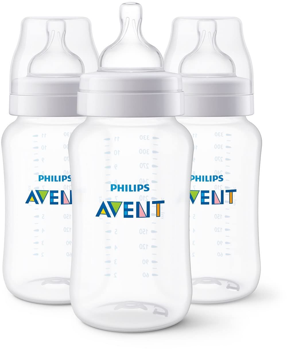 Set de Biberón Anti-colic Philips Avent Transparente 11oz 3 piezas