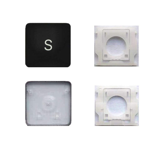 Tapa de Tecla de Repuesto MacBook Pro/Air Negra con Bisagras para Reemplazo de Teclado S