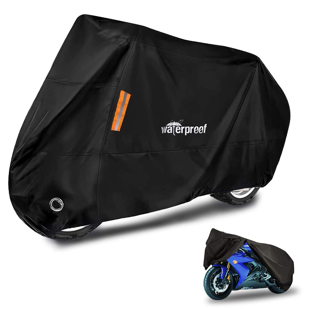 Dasking Funda para Bicicleta Moto Impermeable al Aire Libre Cubierta Resistencia al Agua Protección contra Polvo Viento UV Sol con Orificio de Bloqueo Antióxido Funda para Vehículos, Bicicleta de Montaña, Carrectera, Pista, Moto Deportivo