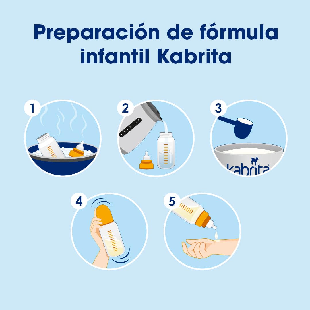 Kabrita Fórmula Infantil de Leche de Cabra de Fácil Digestión para Bebés de 0 a 6 Meses | Con Proteína A2, Prebióticos, DHA, ARA | 1 Lata de 800g