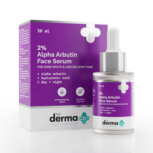 The Derma Co 2% Alpha Arbutin Face Serum for Dark Spots & Uneven Skin Tone - 30 ml