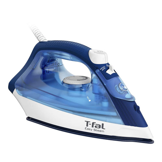 Plancha de Vapor T-fal Azul Blanca con Suela Duraglide XL