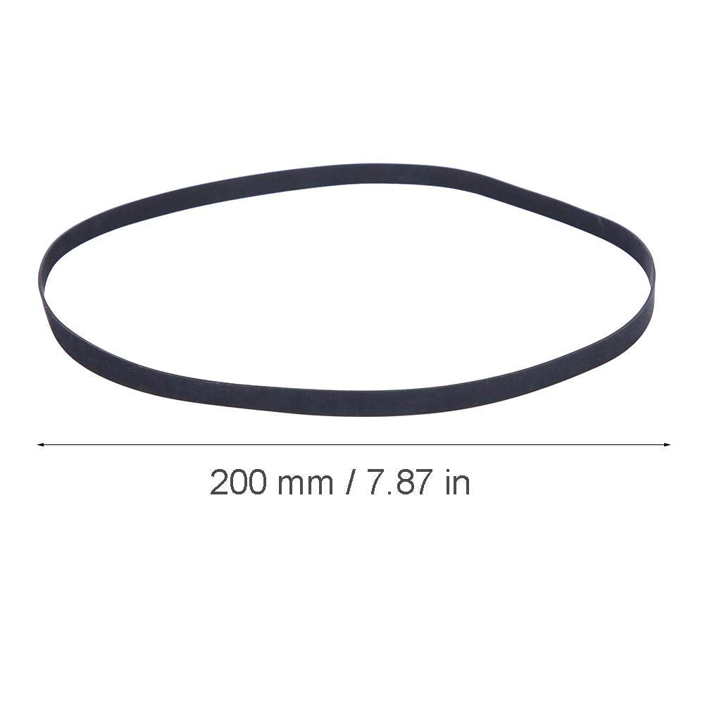 Bnineteenteam Cinturón de Caucho Negro para Tocadiscos, cinturón de Repuesto para Plato Giratorio con Dos Tipos de Longitud(1L10 200mm)
