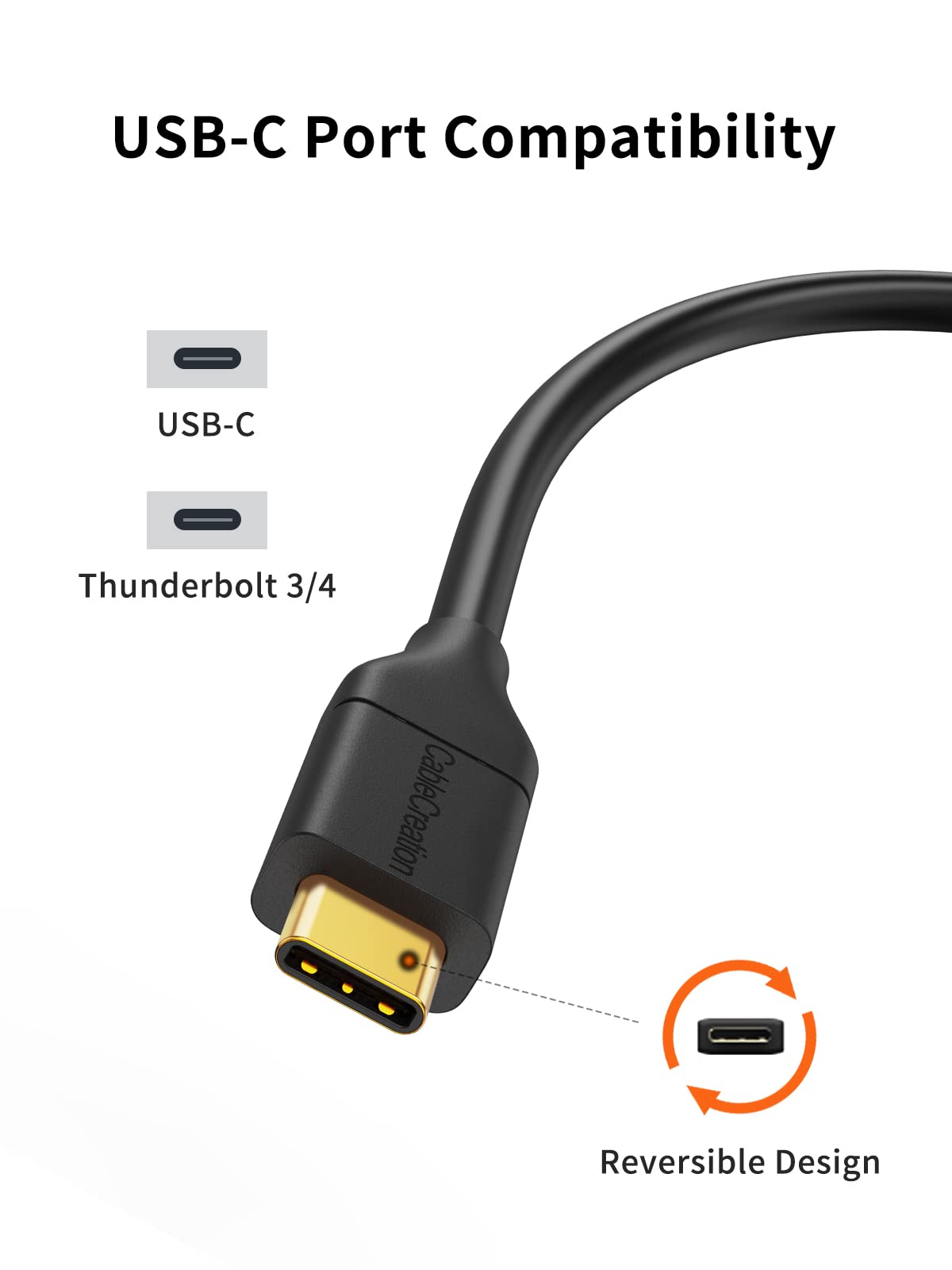 CableCreation Cable USB 3.1 c a USB b 1.2m, Cable USB B a impresora USB C 10 gbps, adecuado para Thunderbolt 3 MacBook pro air, disco duro externo, base de expansión, escáner, negro