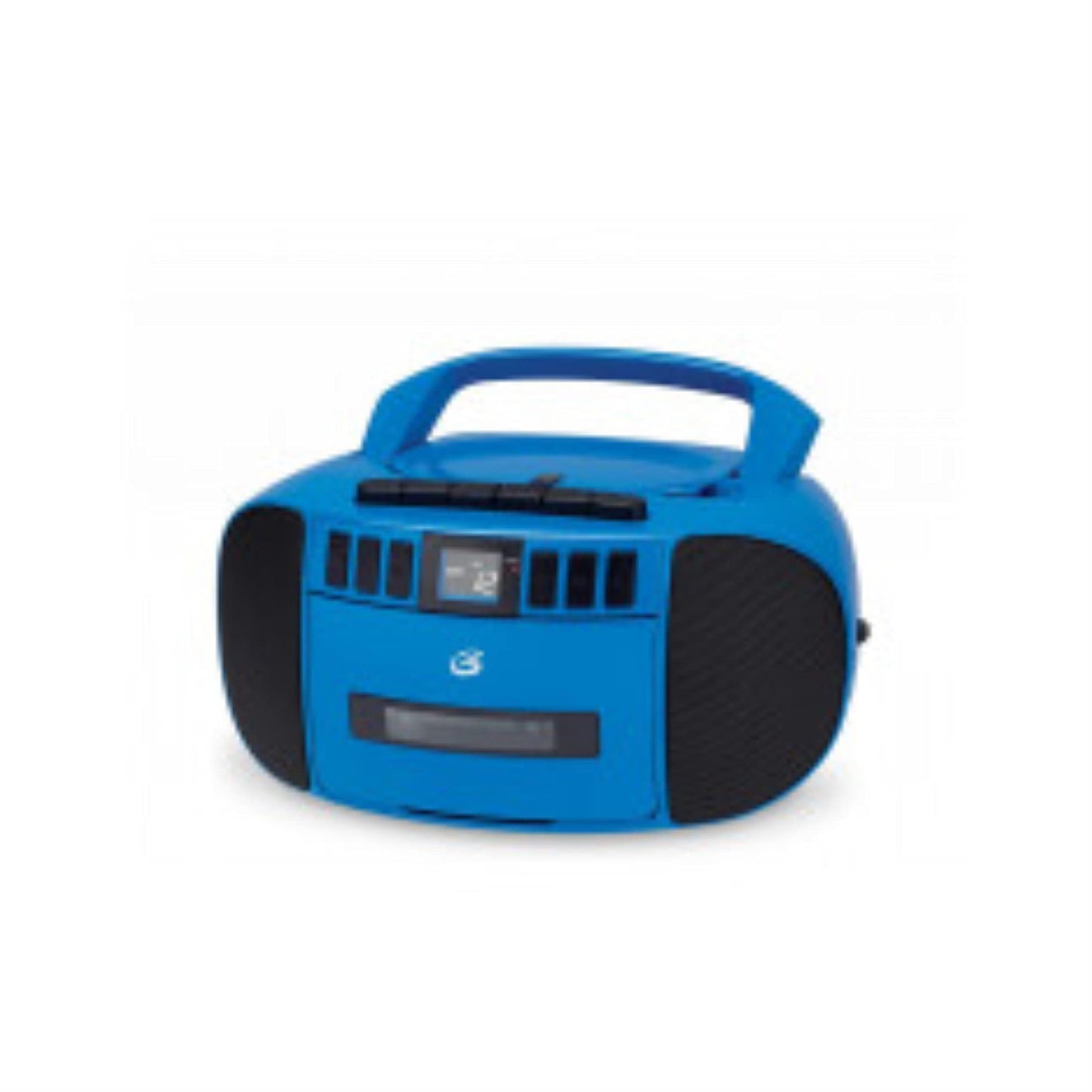 GPX BCA209BU Boombox portátil Am/FM con reproductor de CD y cassette, azul