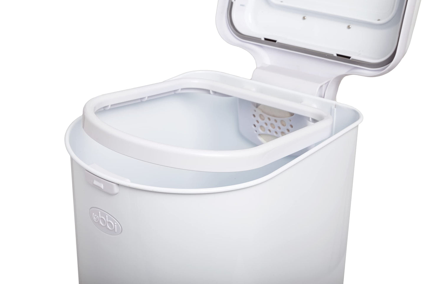 Cubo de Residuos Ubbi Blanco con Bloqueo de Olores para Mascotas y Eliminación de Arena para Gatos